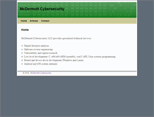 Tablet Screenshot of mcdermottcybersecurity.com